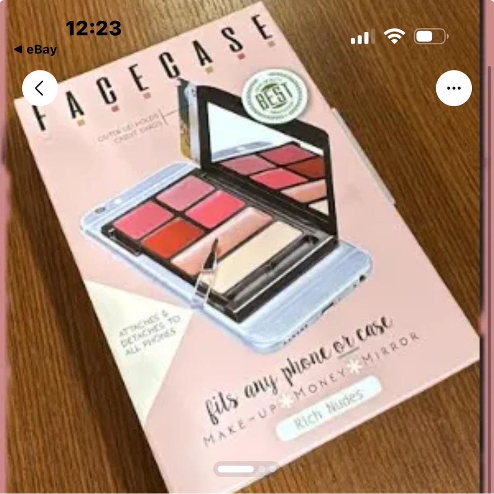 Facecase fattaches to your phone(any) carry your mirror, makeup,CC & money